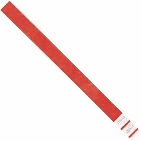 BSC PREFERRED 3/4 x 10'' Red Tyvek Wristbands, 500PK S-10751R